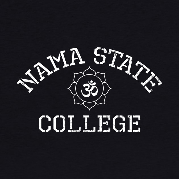 NAMA STATE COLLEGE Funny Namaste OM Lotus by ClothedCircuit